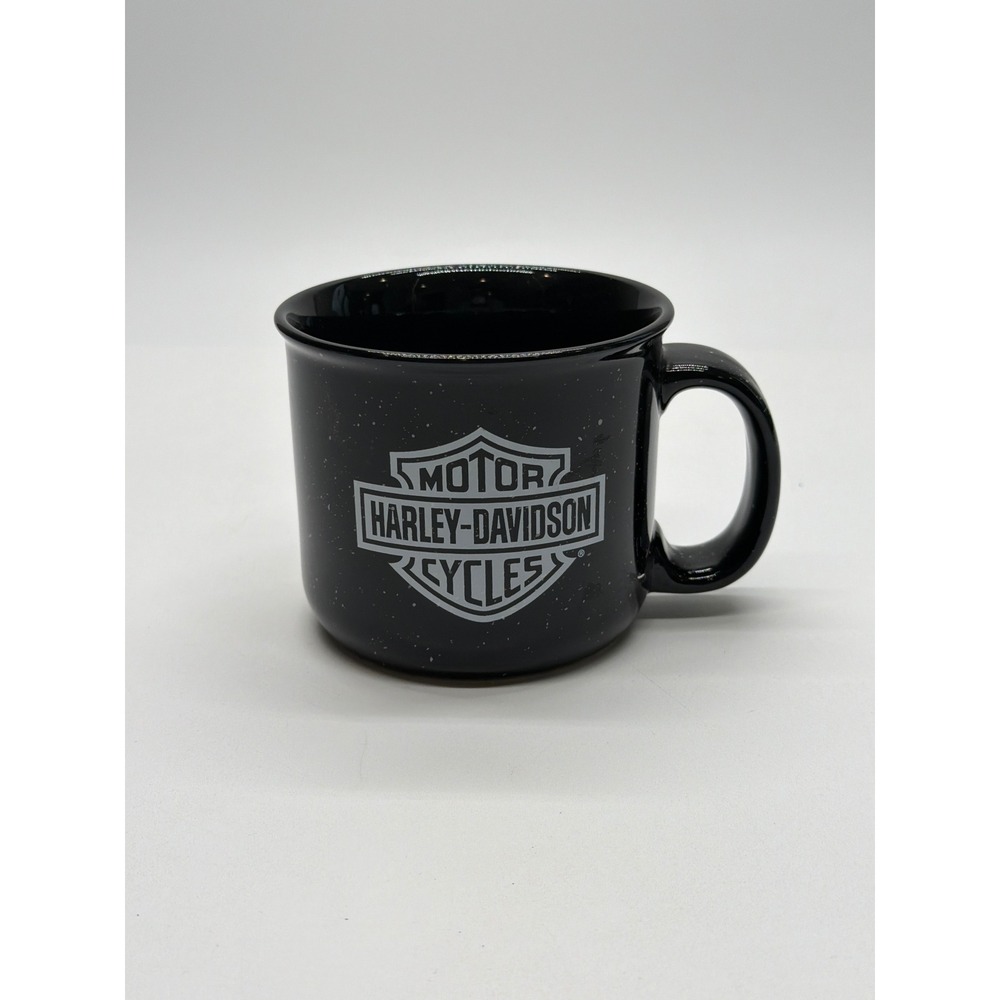 Harley-Davidson Coffee Mug Black Speckle Campfire La Crosse Area Onalaska WI